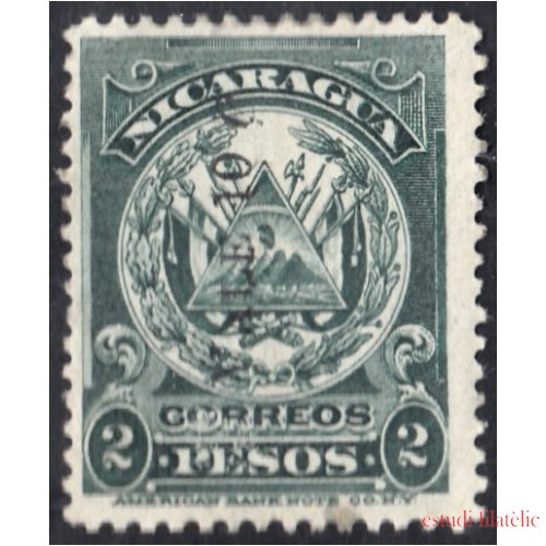 Nicaragua 212 1869/77 Escudo Shield Vale 10 MH