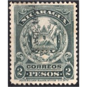 Nicaragua 212 1869/77 Escudo Shield Vale 10 sin goma