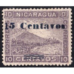 Nicaragua 193a 1904 Volcán Momotombo Vale 15 sin goma Nicaragua 193a 1904 Volcán Momotombo Vale 15 sin goma