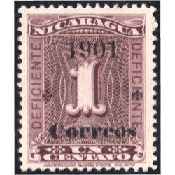 Nicaragua 169 1901 Timbre de 1900 sin goma Nicaragua 169 1901 Timbre de 1900 sin goma