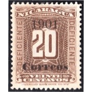 Nicaragua 166 1901 Timbre taxa de 1900  sin goma
