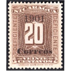 Nicaragua 166 1901 Timbre taxa de 1900 sin goma Nicaragua 166 1901 Timbre taxa de 1900 sin goma