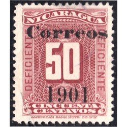 Nicaragua 161 1901 Timbre taxa de 1900 sin goma Nicaragua 161 1901 Timbre taxa de 1900 sin goma