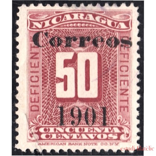Nicaragua 161 1901 Timbre taxa de 1900   sin goma