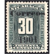 Nicaragua 160 1901 Timbre taxa de 1900   sin goma