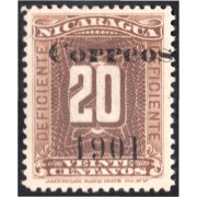 Nicaragua 159 1901 Timbre taxa de 1900  sin goma
