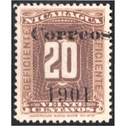 Nicaragua 159 1901 Timbre taxa de 1900 sin goma Nicaragua 159 1901 Timbre taxa de 1900 sin goma