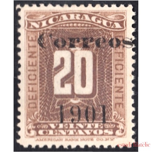 Nicaragua 159 1901 Timbre taxa de 1900  sin goma