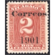 Nicaragua 156 1901 Timbre taxa de 1900   sin goma