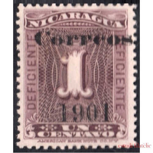 Nicaragua 155 1901 Timbre taxa de 1900 sin goma