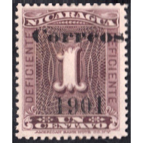 Nicaragua 155 1901 Timbre taxa de 1900 sin goma Nicaragua 155 1901 Timbre taxa de 1900 sin goma
