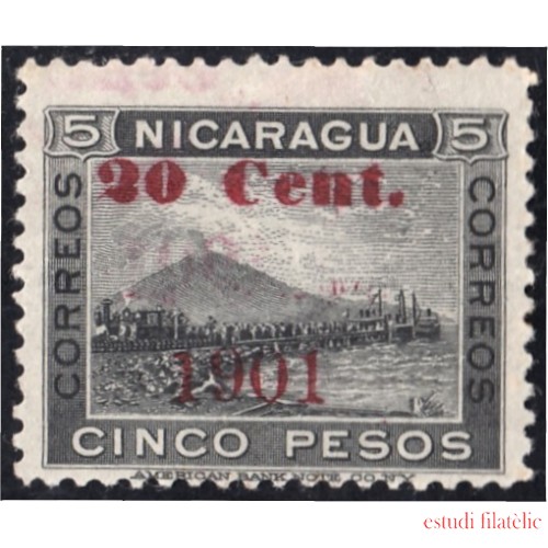 Nicaragua 147 1901 Volcán Momotombo sin goma