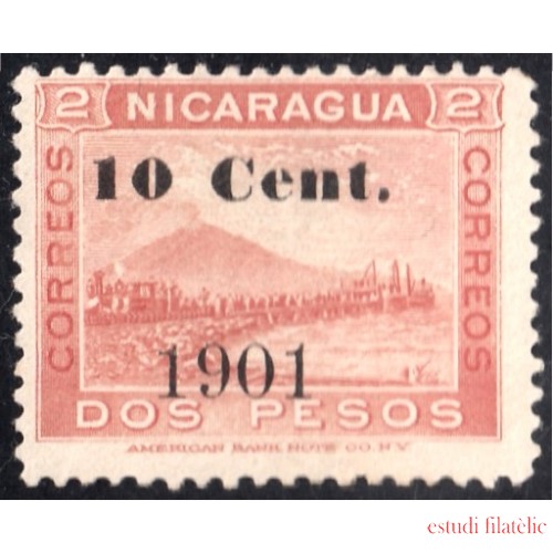 Nicaragua 146 1901 Volcán Momotombo sin goma