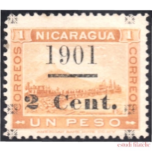 Nicaragua 139 1901 Volcán Momotombo sin goma 