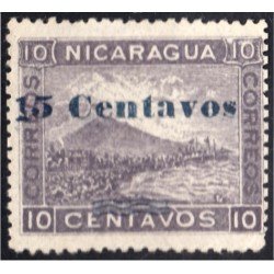 Nicaragua 193 1904 Volcán Momotombo Vale 15 sin goma Nicaragua 193 1904 Volcán Momotombo Vale 15 sin goma