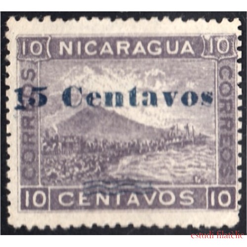 Nicaragua 193 1904 Volcán Momotombo Vale 15 sin goma