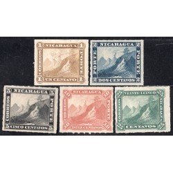 Nicaragua 8/12 1869/77 Volcán Momotombo sin goma Nicaragua 8/12 1869/77 Volcán Momotombo sin goma