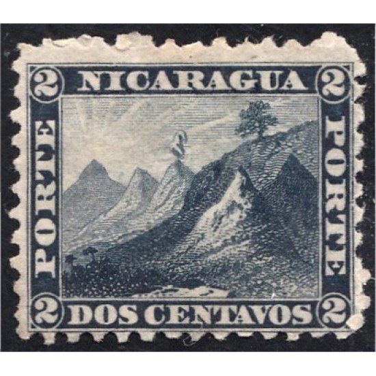 Nicaragua 1 1862 Montañas Mountain sin goma Nicaragua 1 1862 Montañas Mountain sin goma