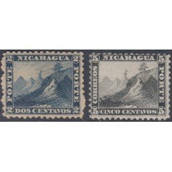 Nicaragua 1/2 1862 Montañas Mountain sin goma Nicaragua 1/2 1862 Montañas Mountain sin goma