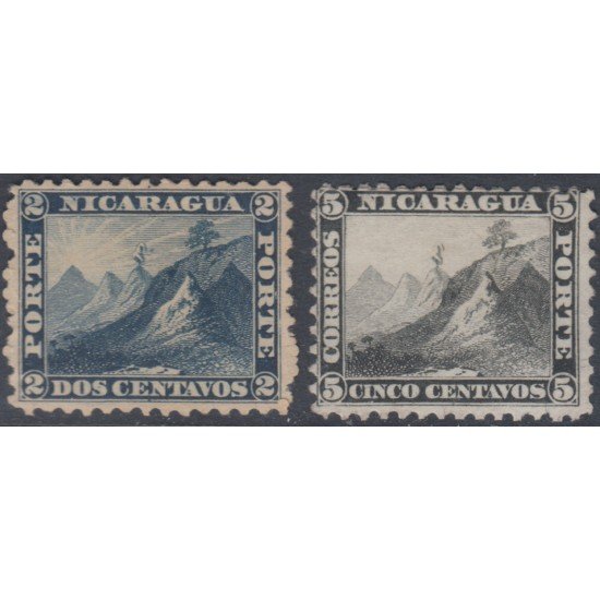 Nicaragua 1/2 1862 Montañas Mountain sin goma Nicaragua 1/2 1862 Montañas Mountain sin goma