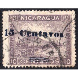 Nicaragua 193 1904 Volcán Momotombo Vale 15 usado Nicaragua 193 1904 Volcán Momotombo Vale 15 usado