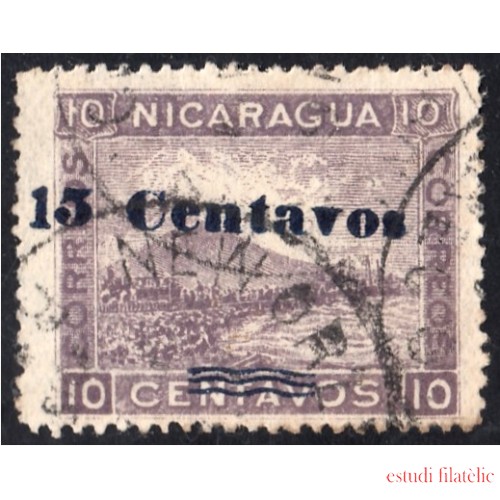 Nicaragua 193 1904 Volcán Momotombo Vale 15 usado