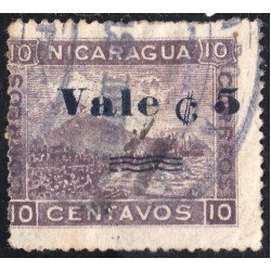Nicaragua 191 1904 Volcán Momotombo Vale 5 usados Nicaragua 191 1904 Volcán Momotombo Vale 5 usados