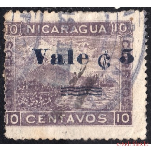 Nicaragua 191 1904 Volcán Momotombo Vale 5 usados