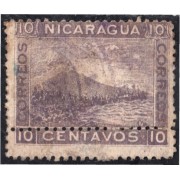 Nicaragua 178 1902 Volcán Momotombo usado doble dentado 