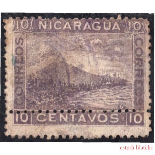 Nicaragua 178 1902 Volcán Momotombo usado doble dentado 