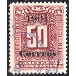 Nicaragua 168 1901 Timbre taxa de 1900 usados Nicaragua 168 1901 Timbre taxa de 1900 usados