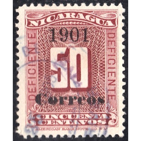 Nicaragua 168 1901 Timbre taxa de 1900 usados Nicaragua 168 1901 Timbre taxa de 1900 usados