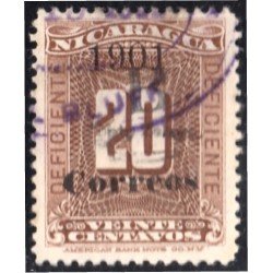 Nicaragua 166 1901 Timbre taxa de 1900 usados Nicaragua 166 1901 Timbre taxa de 1900 usados