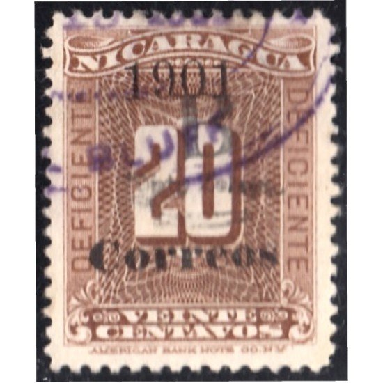 Nicaragua 166 1901 Timbre taxa de 1900 usados Nicaragua 166 1901 Timbre taxa de 1900 usados