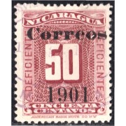 Nicaragua 161 1901 Timbre taxa de 1900  usados