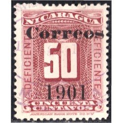 Nicaragua 161 1901 Timbre taxa de 1900 usados Nicaragua 161 1901 Timbre taxa de 1900 usados