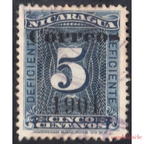 Nicaragua 157 1901 Timbre taxa de 1900  usados