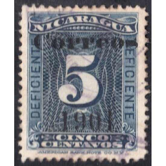 Nicaragua 157 1901 Timbre taxa de 1900 usados Nicaragua 157 1901 Timbre taxa de 1900 usados