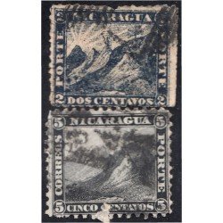 Nicaragua 1/2 1862 Montañas Mountain usados Nicaragua 1/2 1862 Montañas Mountain usados