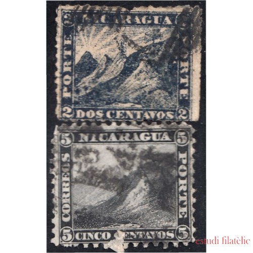 Nicaragua 1/2 1862 Montañas Mountain usados