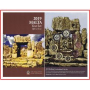 Malta 2019 Cartera Oficial Monedas € euro + 2 euros conm Templos Ta Hagrat 