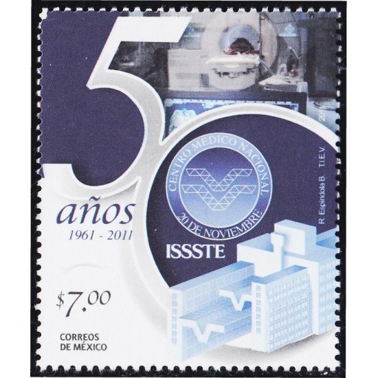 México 2656 2011 50 Años ISSSTE Centro Médico Nacional MNH México 2656 2011 50 Años ISSSTE Centro Médico Nacional MNH