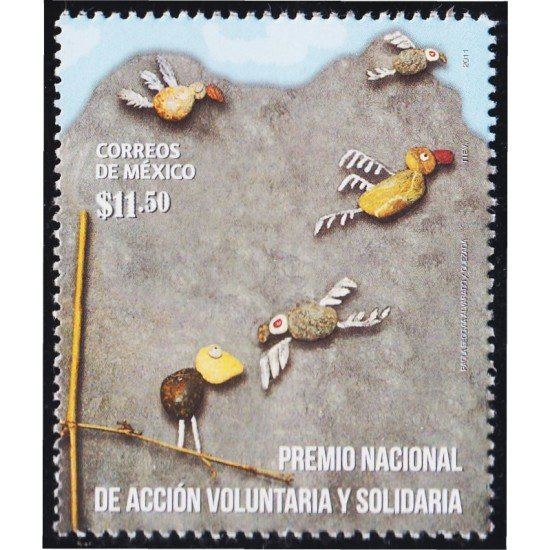 México 2654 2011 Premio Nacional de acción voluntaria y solidaria MNH México 2654 2011 Premio Nacional de acción voluntaria y solidaria MNH
