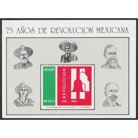 Mexico HB 30 1985 75 Años de la Revolución Mexicana  MNH