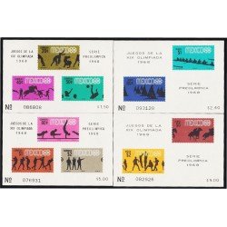 Mexico HB 11/14 1968 Serie pre-olímpica 1968 MNH Mexico HB 11/14 1968 Serie pre-olímpica 1968 MNH