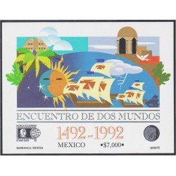 Mexico HB 37 1992 V Centenario del Encuentro de dos Mundos MNH