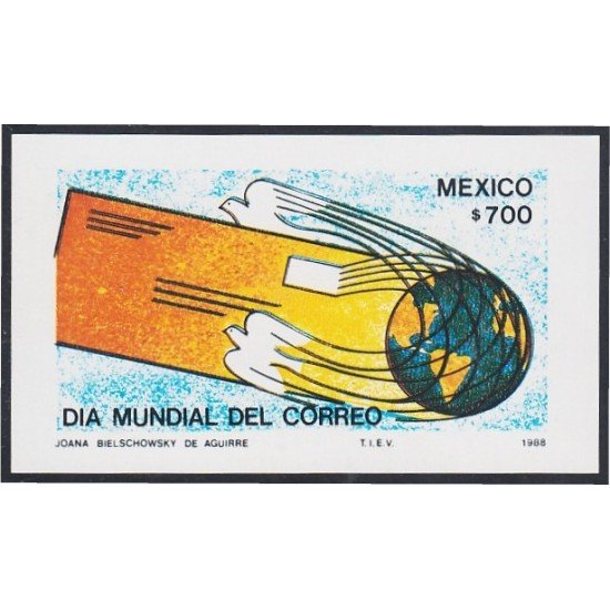 Mexico HB 35 1988 Día Mundial del Correo MNH Mexico HB 35 1988 Día Mundial del Correo MNH