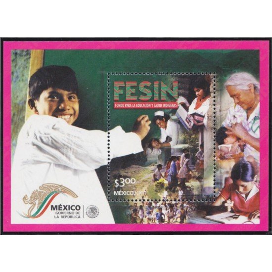 Mexico HB 59 2001 FESIN Fondo para la Educación y Salud Indígenas MNH Mexico HB 59 2001 FESIN Fondo para la Educación y Salud Indígenas MNH