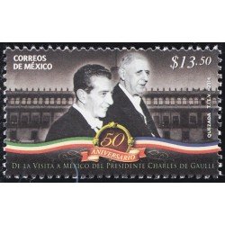 México 2809 2014 Presidente Charles de Gualle MNH