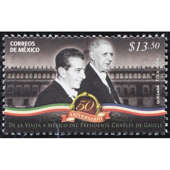 México 2809 2014 Presidente Charles de Gualle MNH México 2809 2014 Presidente Charles de Gualle MNH